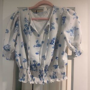 Sugarlips Blue Floral Blouse